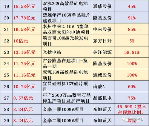 中環股份領先中國光伏投資潮 總預算1031億元，118個在建項目聚焦實業興辦